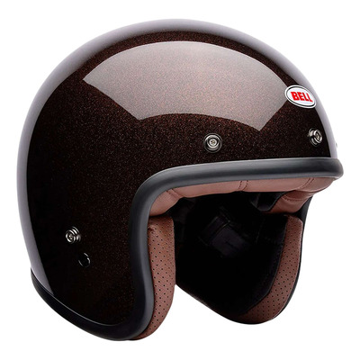 Casque jet Bell Custom 500 Flake rootbeer brown