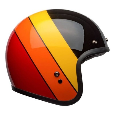Casque jet Bell Custom 500 Riff noir/jaune/orange/rouge