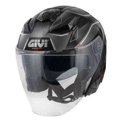 Casque jet Givi X31 Impact black gloss/dark titanium/red