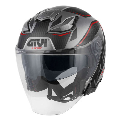 Casque jet Givi X31 Impact titanum mat/black/red