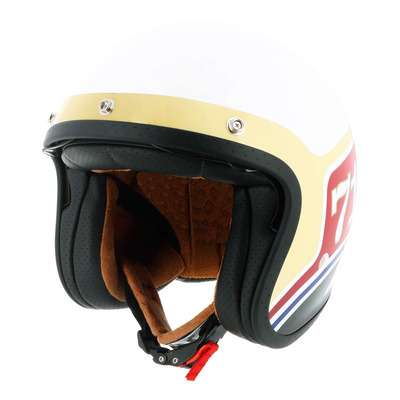 Casque jet Helstons Seventy One blanc/noir