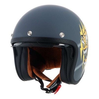 Casque jet Helstons Tiger noir mat