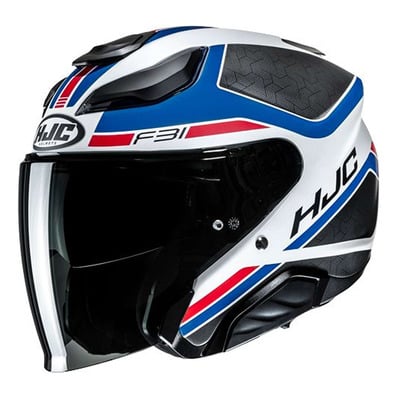 Casque jet HJC F31 Ceron MC21SF bleu/blanc/rouge/noir mat