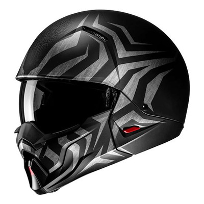 Casque jet HJC i20 Thorn MC5SF noir/argent mat