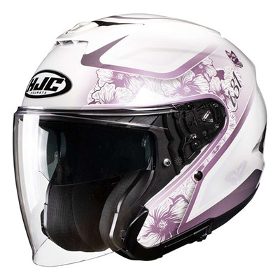 Casque jet HJC i31 Iona MC8 blanc/rose brillant