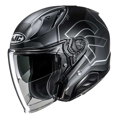 Casque jet HJC RPHA 31 Dereen MC5SF noir/gris mat