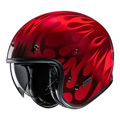 Casque jet HJC V31 Firo MC1 rouge/noir brillant