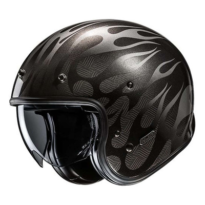 Casque jet HJC V31 Firo MC5 noir/gris brillant