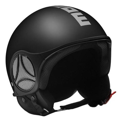 Casque jet Momo Design Minimomo noir metal/argent mat