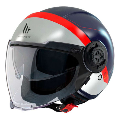 Casque jet MT Helmets Viale SV 68 bleu mat