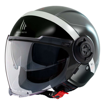 Casque jet MT Helmets Viale SV S 68 Unit grey/black/white matt