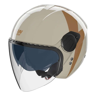 Casque jet Nolan N20-2 Visor Impeto 343 beige/marron