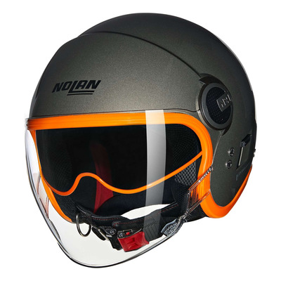 Casque jet Nolan N21 Visor 06 Ocio 349 pietra/orange brillant