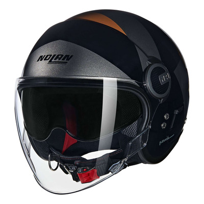 Casque jet Nolan N21 Visor 06 Tangente 352 noir/gris/terra brillant