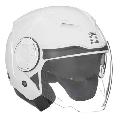 Casque jet Nox Premium Booster blanc