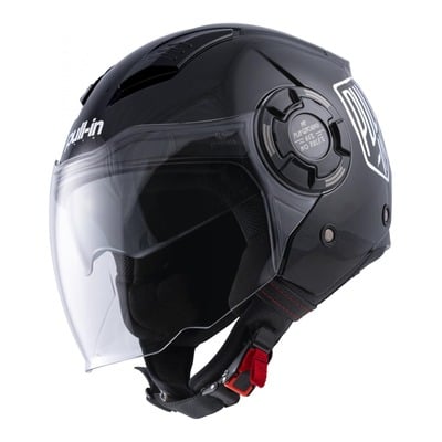 Casque jet Pull-in Open Face holographic noir brillant