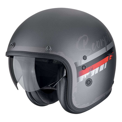 Casque jet Scorpion Belfast Evo Adonis matt silver/red