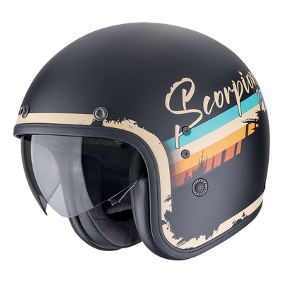 Casque jet Scorpion Belfast Evo Adonis matt black/beige