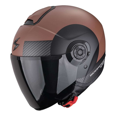 Casque jet Scorpion Exo-City II Sheer marron/noir mat