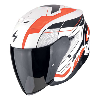 Casque jet Scorpion Exo-Z1 Vue matt white/red/black