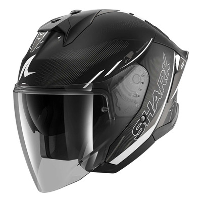 Casque jet Shark Jet Cup Speed-Tech black/white/anthracite mat
