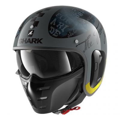 Casque jet Shark S-Drak 2 Tripp In anthracite/anthracite/jaune