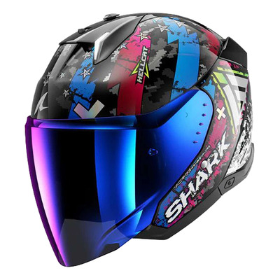 Casque jet Shark Skwal i3 Jet Hellcat black/chrome/blue