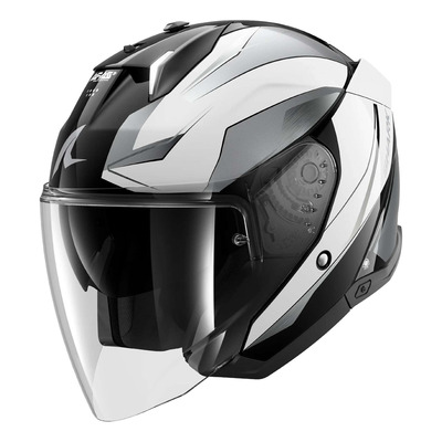 Casque jet Shark Skwal i3 Jet Mekarium black/chrome/white