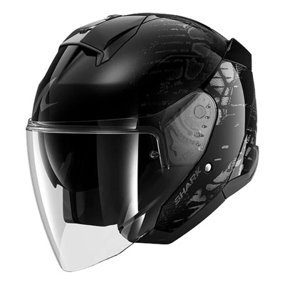 Casque jet Shark Skwal Jet Reptaia black/anthracite/anthracite