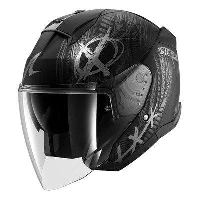 Casque jet Shark Skwal Jet Shiever black/anthracite/silver mat