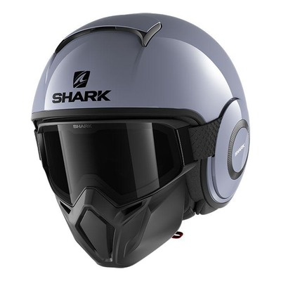 Casque jet Shark Street-Drak Blank gris S01