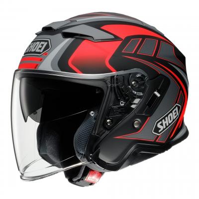 Casque jet Shoei J-Cruise II Aglero TC-1 gris/noir/rouge