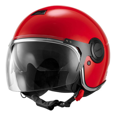 Casque jet Vespa Visor Jet Argentario R7 rouge mat