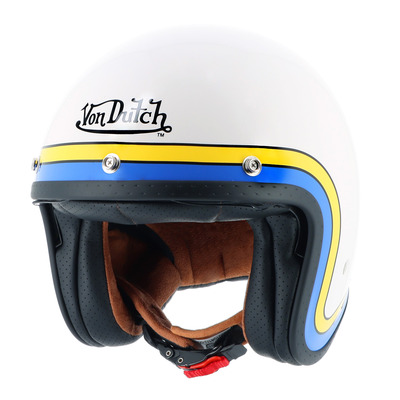 Casque jet Von Dutch x Helstons Big Eye beige/bleu/jaune