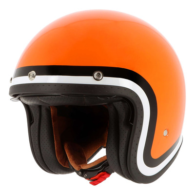 Casque jet Von Dutch x Helstons Long Way orange/blanc/noir