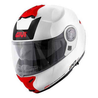 Casque modulable Givi X.20 Expedition Evolution blanc/rouge