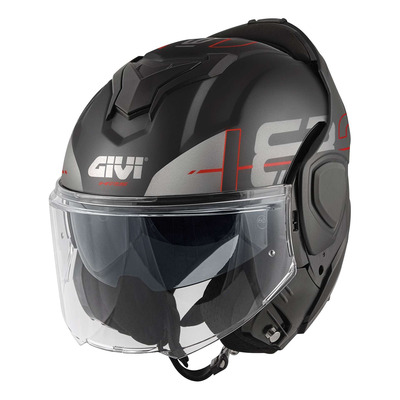 Casque modulable Givi X36 Vertigo noir mat/rouge