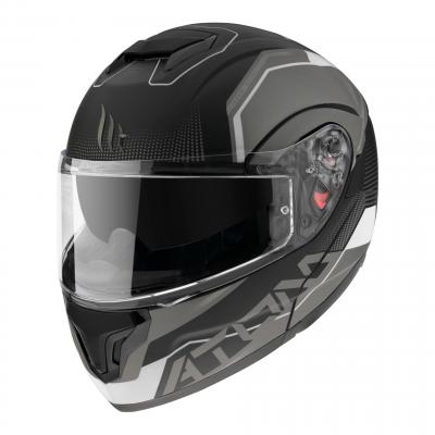 Casque modulable MT Helmets Atom SV Quark A0 noir-blanc