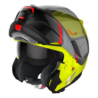 Casque modulable Nolan N100-6 Paloma N-Com 027 led yellow/red/silver/black