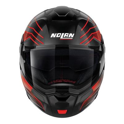 Casque modulable Nolan N90-3 Comeback N-Com noir/rouge