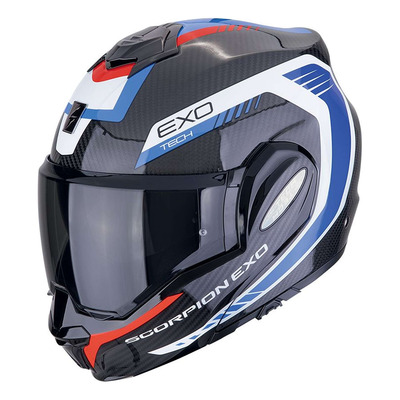 Casque modulable Scorpion Exo-Tech Evo Carbon Cosy black/blue/red