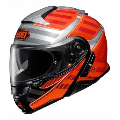 Casque modulable Shoei Neotec II Splicer TC-8 orange/rouge/gris/blanc