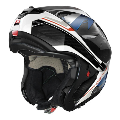 Casque modulable X-Lite X-1005 Ultra Carbon Powertrain N-Com carbone/bleu/blanc/rouge