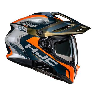Casque Touring/Adventure HJC RPHA60 Quid MC47SF orange/bleu/gris mat
