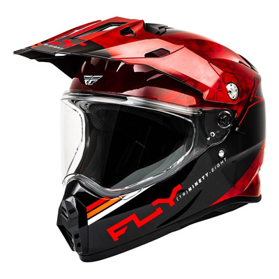 Casque Trail/Adventure Fly Racing Trekker Krypyek Conceal rouge/noir