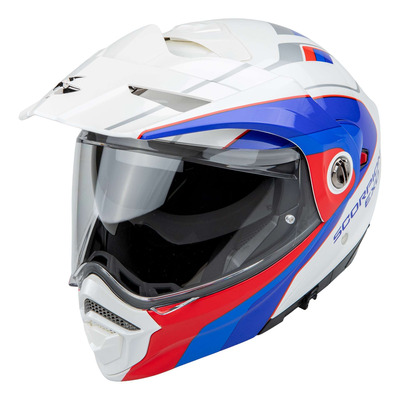 Casque Trail/Adventure Scorpion ADX-2 Kamps blanc/rouge/bleu
