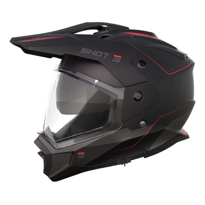 Casque Trail Adventure Shot Trek Max Vision Rally black/RED matt