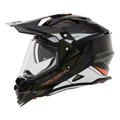 Casque trail Nox N312 Track kaki/orange brillant