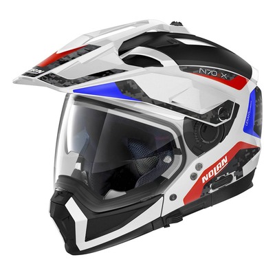 Casque trail transformable Nolan N70-2 X Torpedo N-Com bleu/blanc/rouge brillant