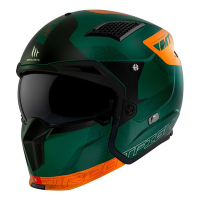 Casque transformable MT Helmets Streetfighter SV Totem C6 vert/orange mat